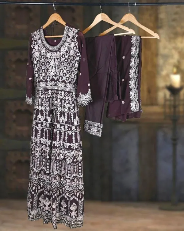 Mirror worked party gown design 6t